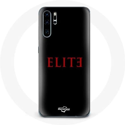Coque - Huawei - P30 Pro Elite - Logo Rouge - Fond Noir - Coque Rigide noir
