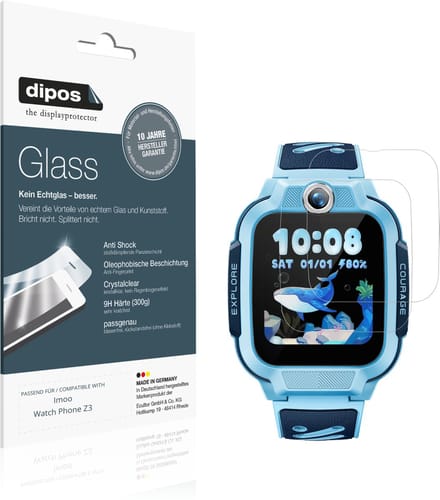 dipos – 2x Pantserfolie geschikt voor Imoo Watch Phone Z3 | 9H Screenprotector