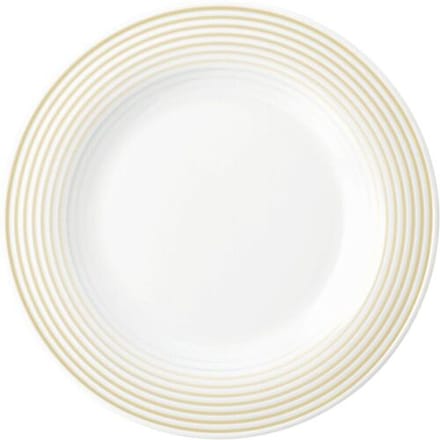 (6 stuks) SELTMANN WEIDEN Bord - plat - Ø 260mm - Zandbeige Wit / Geel