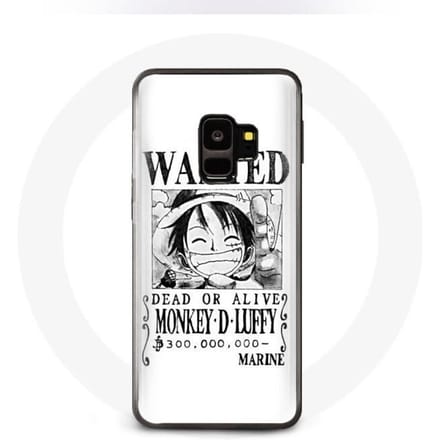 Coque Samsung Galaxy S9 One Piece Manga affiche de recherche Blanche