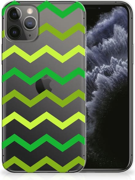 Apple iPhone 11 Pro TPU bumper Zigzag Groen