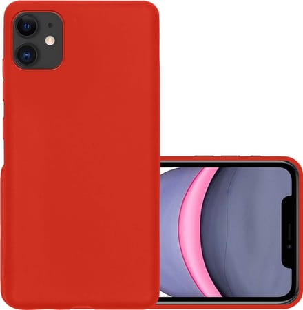Hoesje - Geschikt voor Apple iPhone 12 - Sterk & Shockproof - Hoes Cover - Siliconen Case - Rood