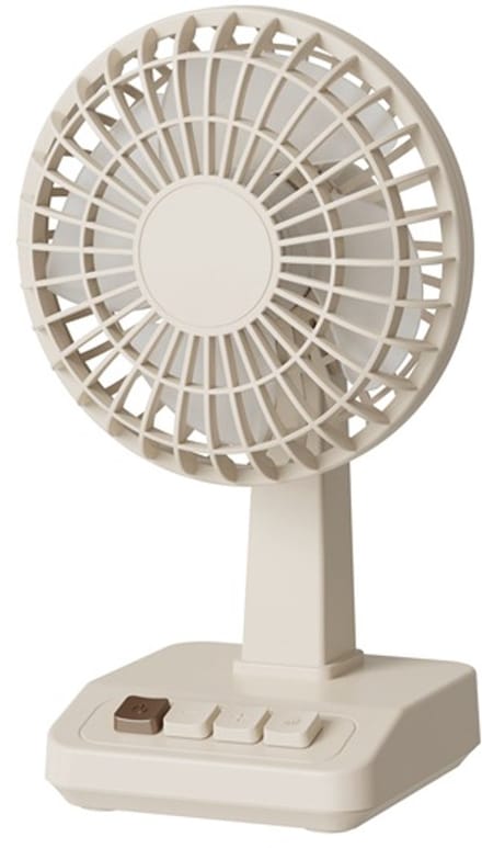 Bureauventilator - Tafelventilator - USB Oplaadbaar - 2000 mAh - 5 Standen - Borstelloze Motor - Wit