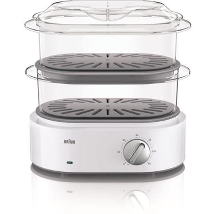 Stoomkoker BRAUN Identity Collection FS5100WH - Wit - 850W - 3.1L - Turbo stoom - Eierkoker