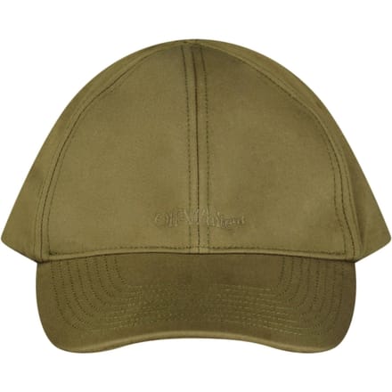 Gebroken witte monotone logo baseballpet groen