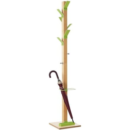 Staande kapstok Easycloth, van massief hout, met parapluhouder, 8 haken