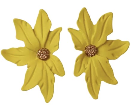 Oorbellen -Glee -geel-bloem- steker- Charme Bijoux