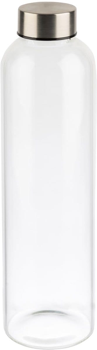 APS Drinkfles - Waterfles - Glas - Transparant - Ø 7 cm - 0,75 Liter - Vaatwasserbestendig