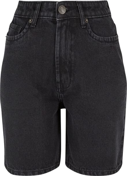 Urban Classics Ladies 90's Bermuda Short Korte broek zwart 28 - Katoen - Basics