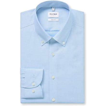 OLYMP Level Five Overhemd, Body Fit, Button-down, Bleu