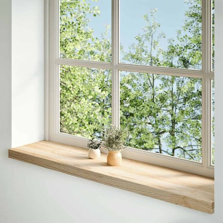 vidaXL - Vensterbanken - 2 - st - onbehandeld - 110x30x2 - cm - massief - eikenhout