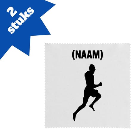 Akyol - hardloop met eigen naam brillendoekjes - Hardlopen - hardloper - sport - 17,8 bij 17,8 cm - 2 stuks