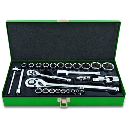 Dopsleutelset TOPTUL 1/4 inch, 1/2 inch 28 teilig