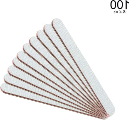 Nagelvijlen Set - Polijstvijlen Buffer - Nagelmodellering Thuis - Dubbelzijdig Korrel - 100 Stuks - Zebra