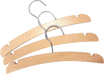 Babsana Kledinghanger Hout Natural 3-Pack