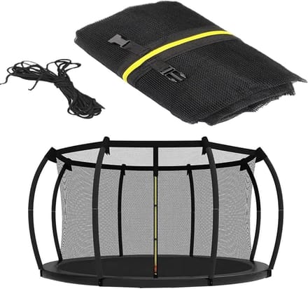 Trampoline Veiligheidsnet - Springnet Bescherming - Veilig Spelen - Weerbestendig Nylon - 305 cm Diameter - Zwart