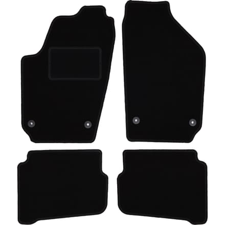 Zwarte veloursmatten voor: Seat Ibiza III 6L hatchback (2002-2008)