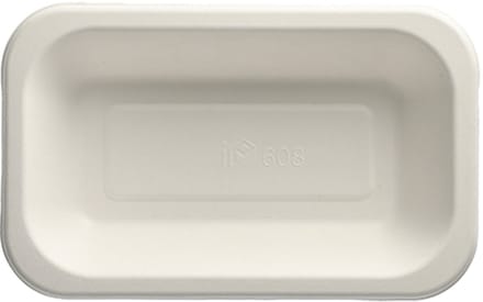 100 Menubakken topseal Suikerriet 750 ml 4,2 cm x 15 cm x 24 cm wit