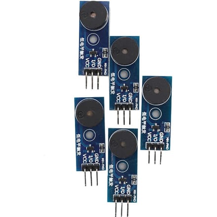 Module de buzzer passif 5 pièces, module de déclenchement de faible niveau, commande à 3 broches 3,3 ~ 5 V