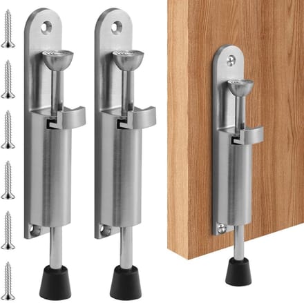 Dailygoods- Deurstopper Winddicht - Deurvergrendeling - Zinklegering - Antislip - Eenvoudige installatie - Roestbestendig - 2 stuks