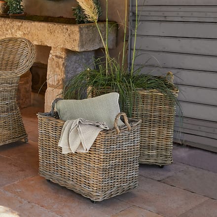 LOBERON Plantenmand set van 2 Gialousa bruin