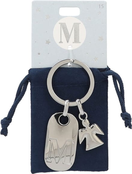 Depesche - Beschermengel sleutelhanger met letter M