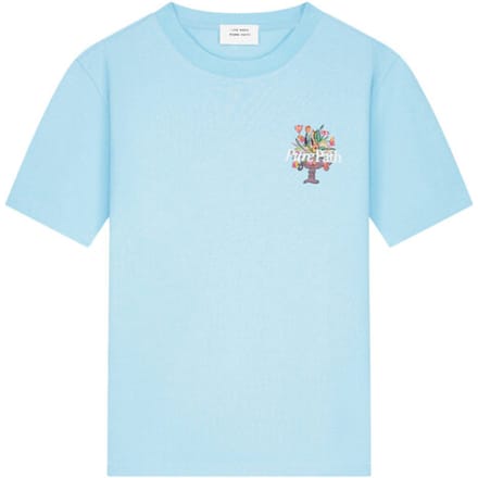 Pure Path T-shirt Flower Vase Sky Blue  2XL