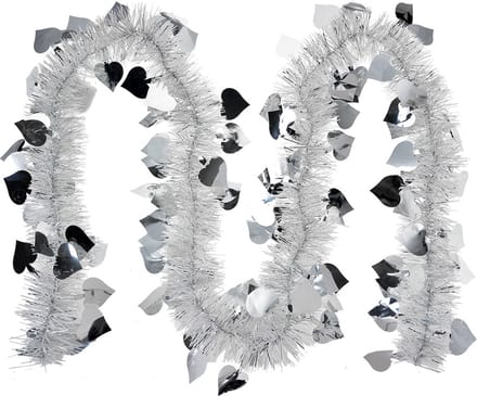 Clayre & Eef Kerstslinger Guirlande 200 cm Wit Kunststof