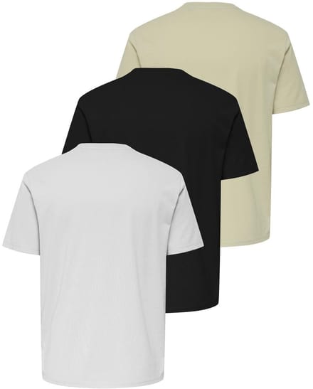 ONLY&SONS - ONSJEFF REG SS PRINT TEE 3-PACK OTL - Heren - T-shirts