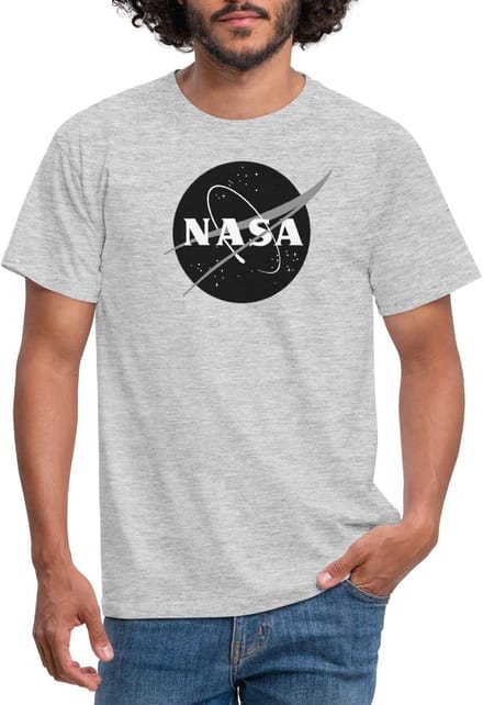 NASA zwart-wit klassiek logo T-Shirt Heren