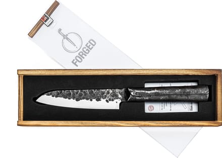 Forged Brute Santokumes - 14cm - RVS - in geschenkverpakking