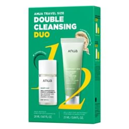 Anua - Double Cleansing Duo - Heartleaf - Cleansing Oil - Cleansing Foam - 45ml - Travel