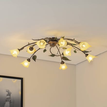 ONLI Plafondlamp Miranda 9-lamps, brons
