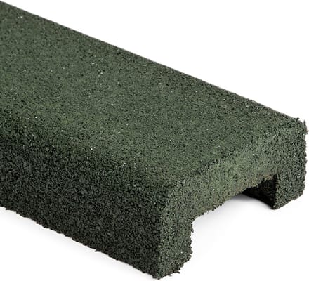 Rubbermagazijn - Rubber rand groen - 100x10x6cm - Recycled rubber