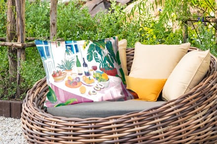 Buitenkussens - Tafel - Wijn - Fruit - 60x40 cm - Weerbestendig