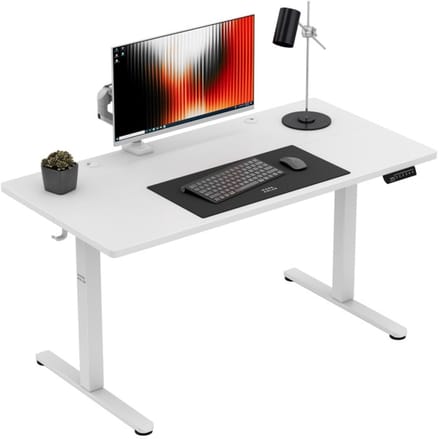 Mark Adler-Bureau-Leader 7.3-140x70 cm-Elektrisch verstelbaar-Wit