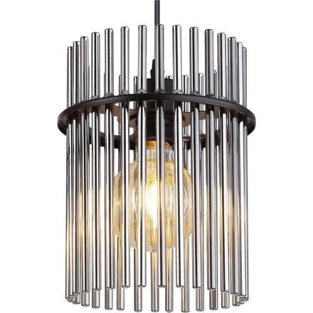 Globo Hanglamp Gorley, rookkleurig/zwart, 4-lamps, 110 cm, glas, E27