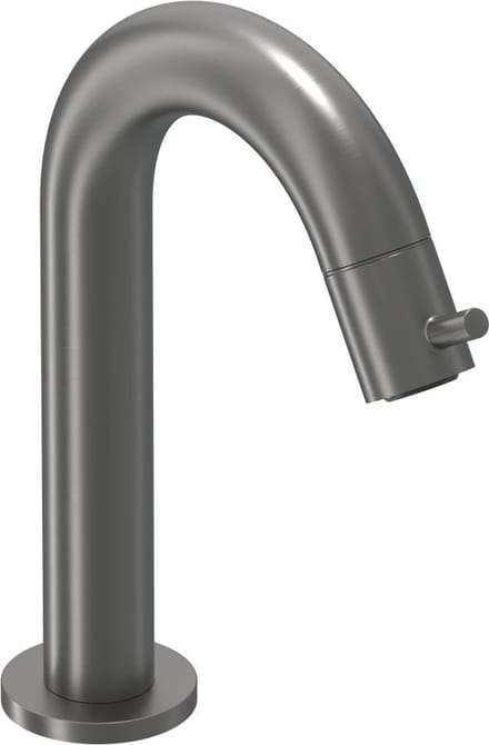 IVY Bond fonteinkraan met gebogen uitloop model S 19,4 cm, geborsteld metal black PVD