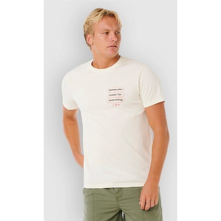 Rip Curl Vaporcool Search 3 Stacks T-shirt Met Korte Mouwen Wit S Man