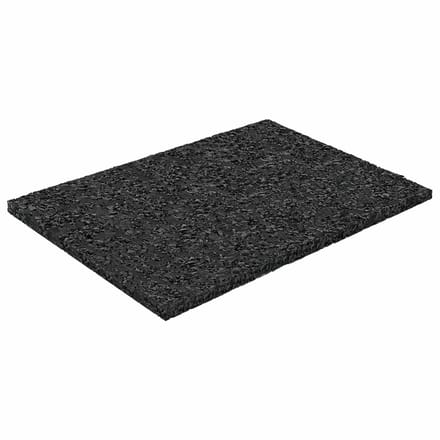 vidaXL Rubber granulaat patio pad Zwart 6 x 9 x 0,3 cm Rubber