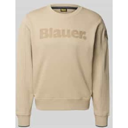 Sweatshirt met labelprint, model 'Crosby'