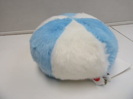 Vaco - Knuffel - Bal - blauw& wit - pluche