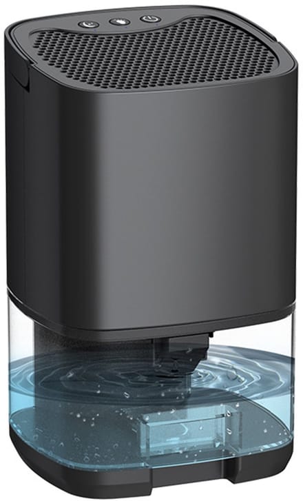 Efficiënte luchtontvochtiger voor thuis - 1000ml - Zwart