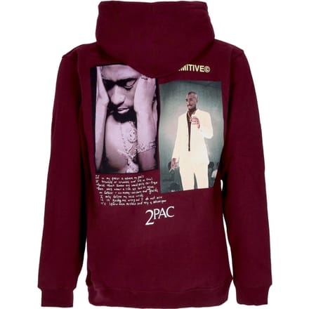 Voice Hood X Tupac herenhoodie bordeaux