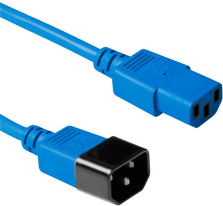ACT Netsnoer C13 - C14 blauw 1,2 m AK5109