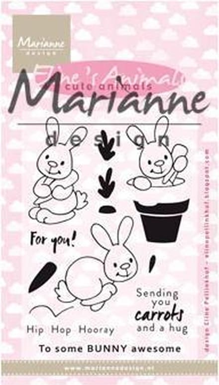 Stempel - Marianne Design - Eline's - Clear stamps - cute animals bunnies
