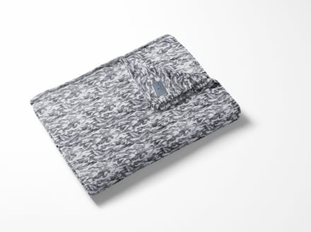 Linnick Flanel Fleece Deken Bont Rabbit - zilver grey - 140x200cm - Plaid