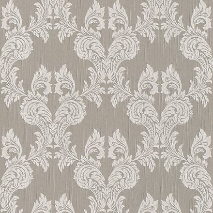 Textiel look behang Profhome 956306-GU textiel behang gestructureerd in textiel look mat grijs beige 5,33 m2