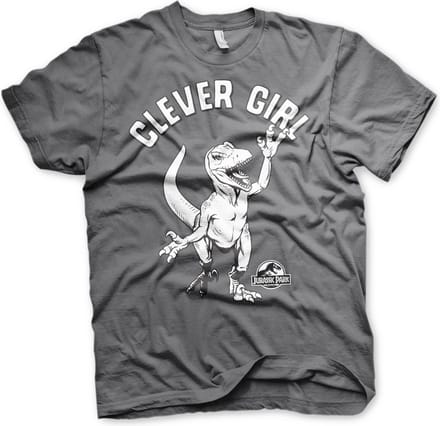 Jurassic Park Clever Girl T-shirt donkergrijs