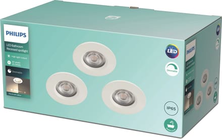 Philips Dive badkamerinbouwspot - 3-lichts - wit
